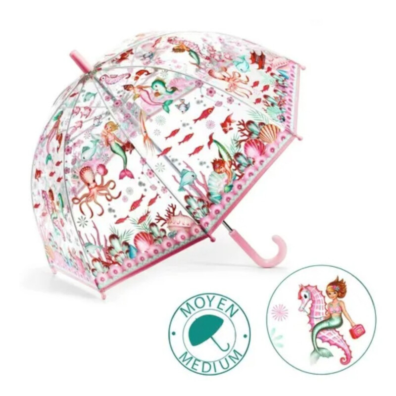 Paraguas Infantil Transparente Rosado