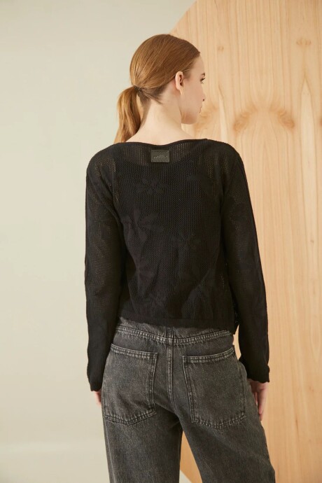 CARDIGAN FLORIDA NEGRO