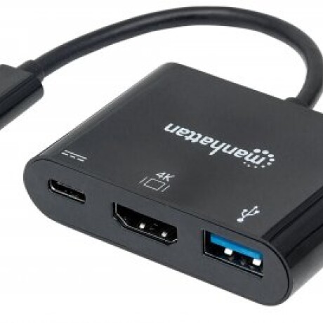 Conversor USB C a HDMI / USB 3.0 / USB C Manhattan 3517