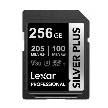 Memoria Sdxc Lexar Pro 256GB Silver Plus 001