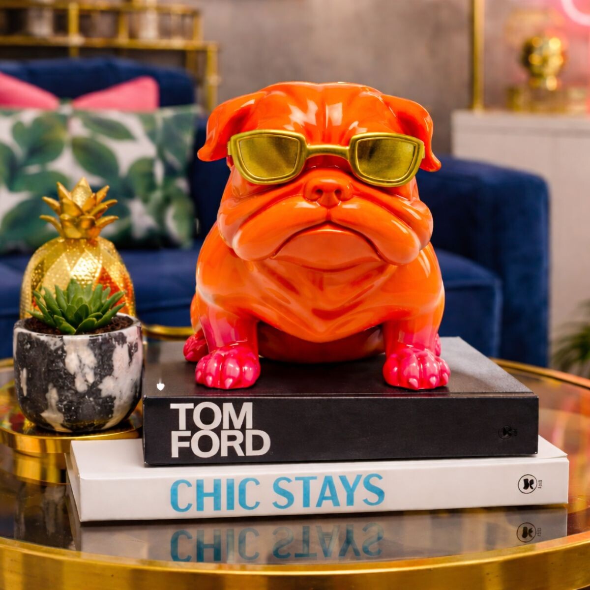 DECORACION FASHION DOG Naranja Small 