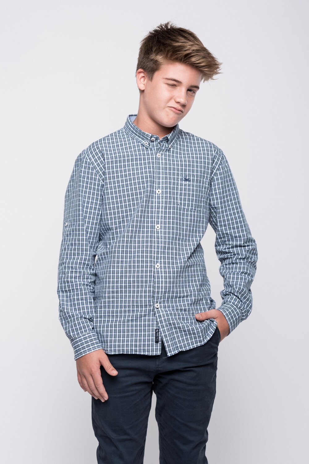 Camisa cuadros Verde