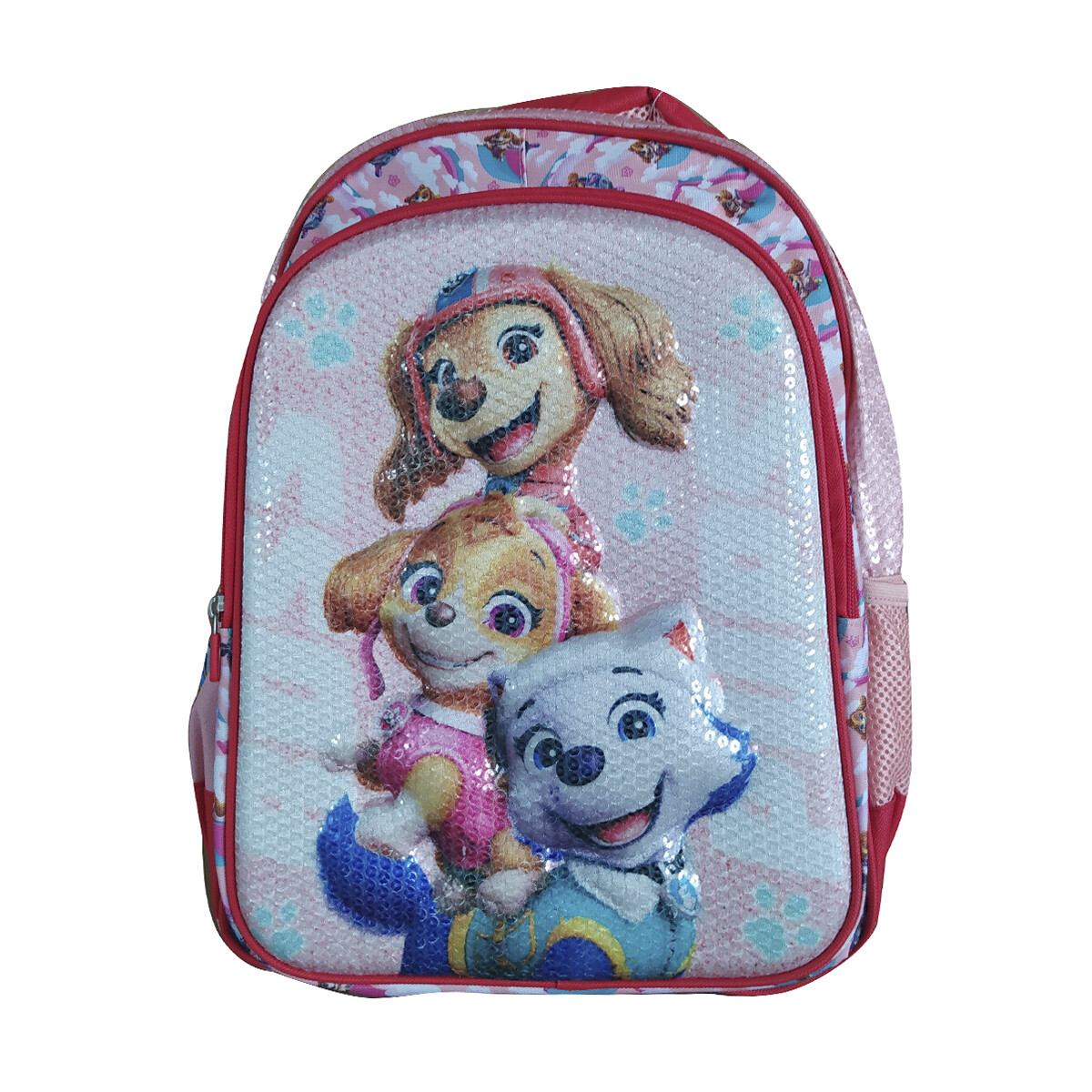 Mochila Infantil 3D Paw Patrol Tafeta Grande 40 x 30 cm - ROSA 
