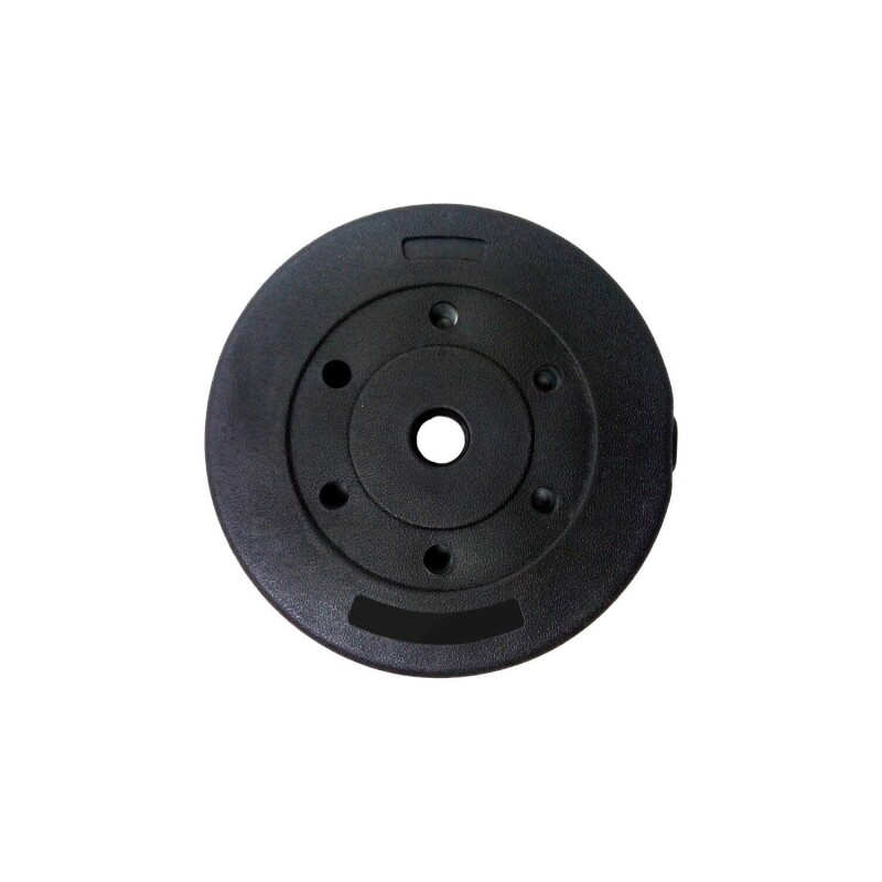 Discos revestidos 5 kg con recubrimiento plástico y relleno de cemento de calidad Discos revestidos 5 kg con recubrimiento plástico y relleno de cemento de calidad