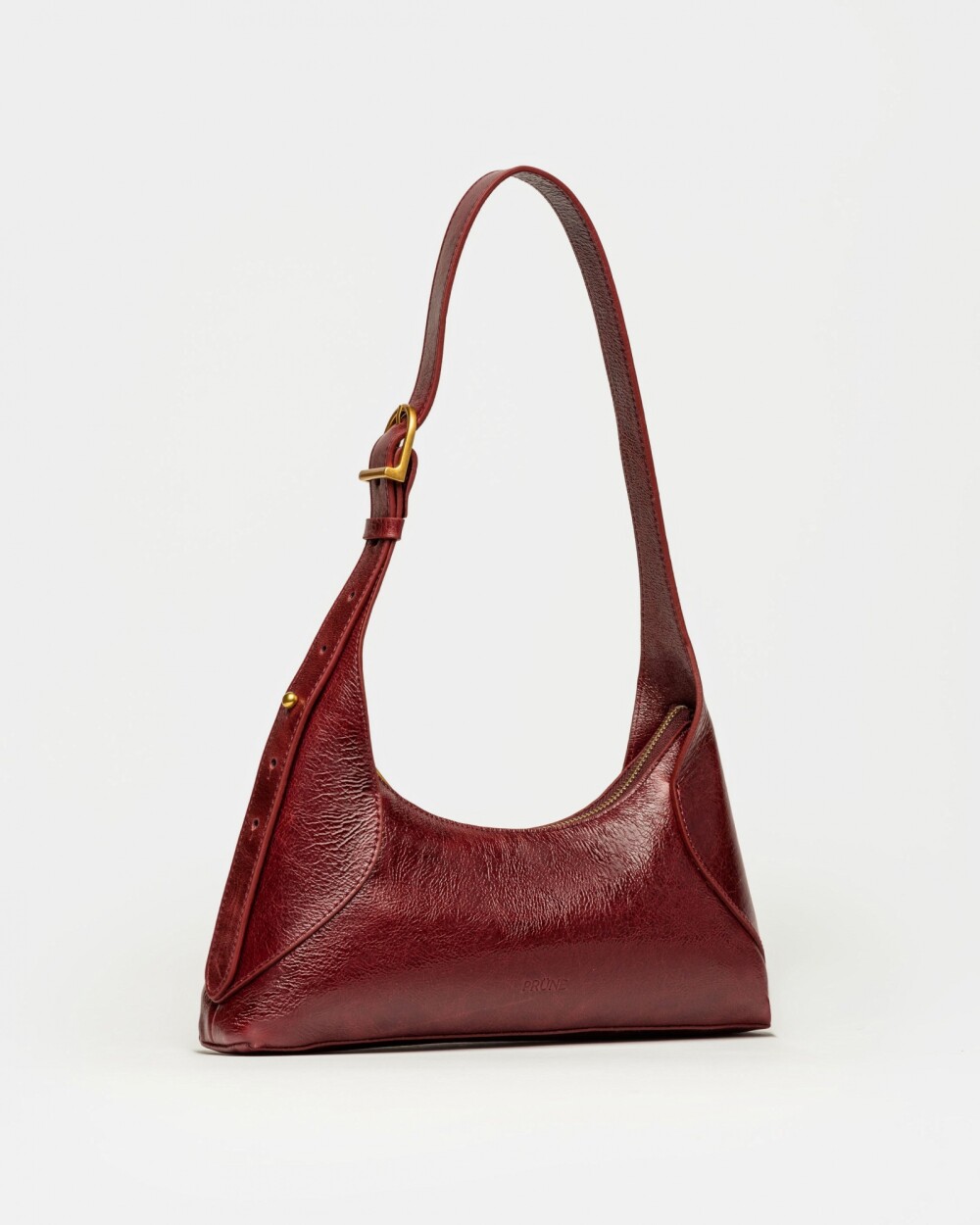 Cartera Windsor en Cuero Liso Bordeaux