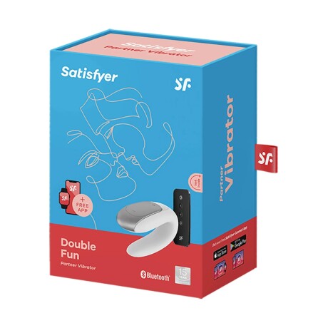 Satisfyer Double Fun Partner Vibrador Bluetooth Blanco