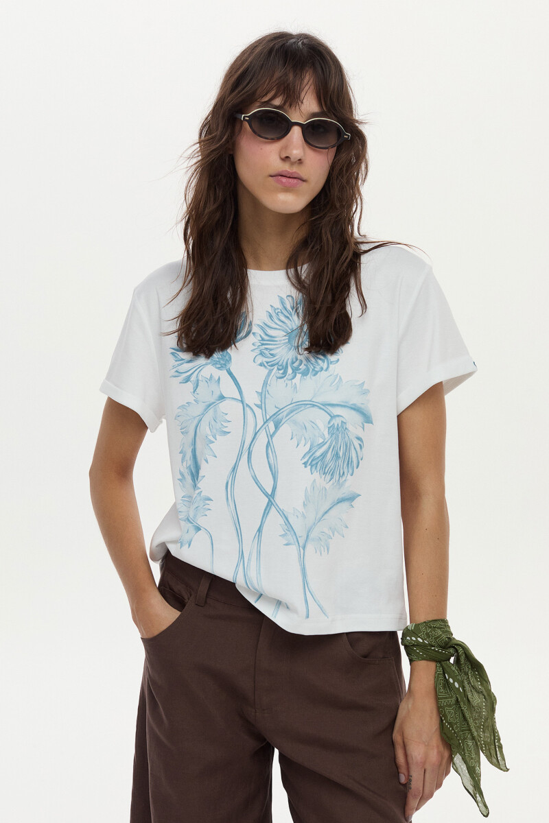 Remera Flora - Blanco 