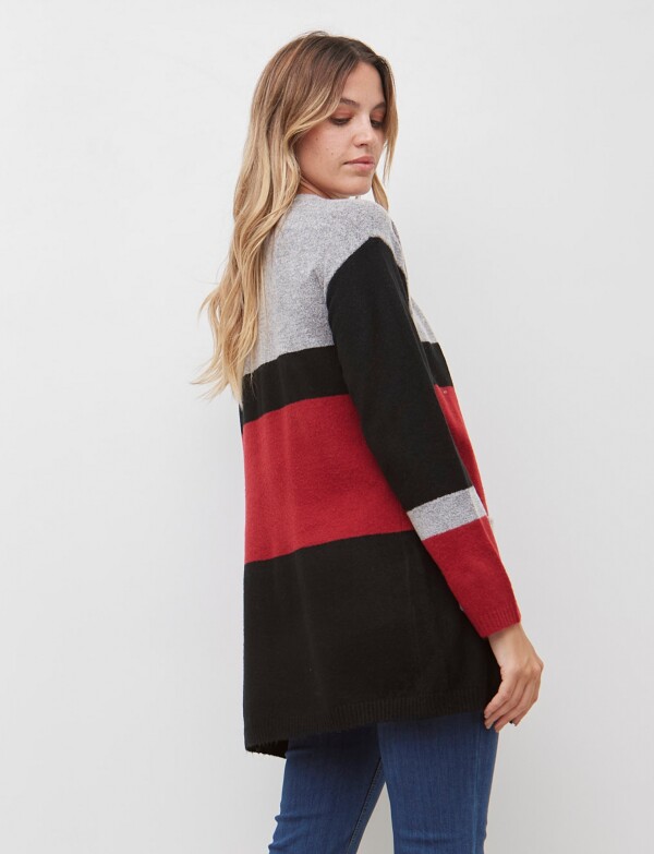 Cardigan Color Block ROJO/MULTI