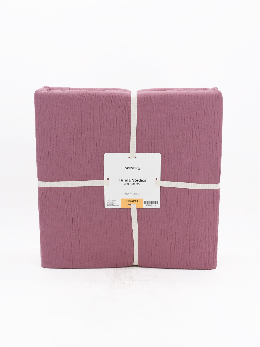 FUNDA NORDICA 2 PLAZAS 2 FUNDAS - BORDEAUX 