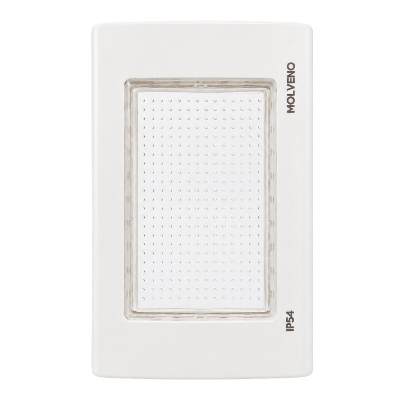 PLAQUETA DE EMBUTIR CON MEMBRANA IP54 Plaqueta Embutir IP54 con Membrana Atenea Blanca