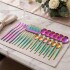 Set x24 Cubiertos de Acero Inoxidable Cuchillos tenedor cucharas Cocina IMBACK Multicolor Set x24 Cubiertos de Acero Inoxidable Cuchillos tenedor cucharas Cocina IMBACK Multicolor