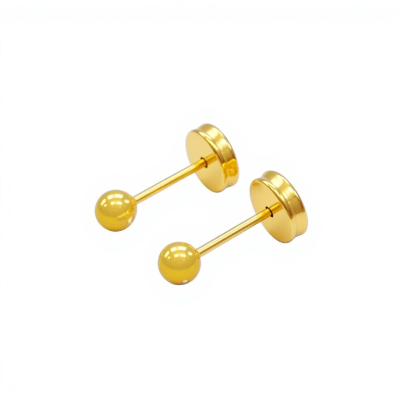 Abridores Bolita-Oro 18k-Sin piedra-AB9541 sinpiedra