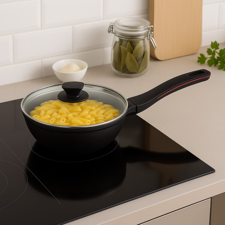 OLLA CACEROLA CUORI NERO 18CM 1,9 LITROS NEGRO