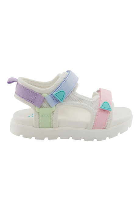 Sandalias casuales, diseño colorblock Sin color