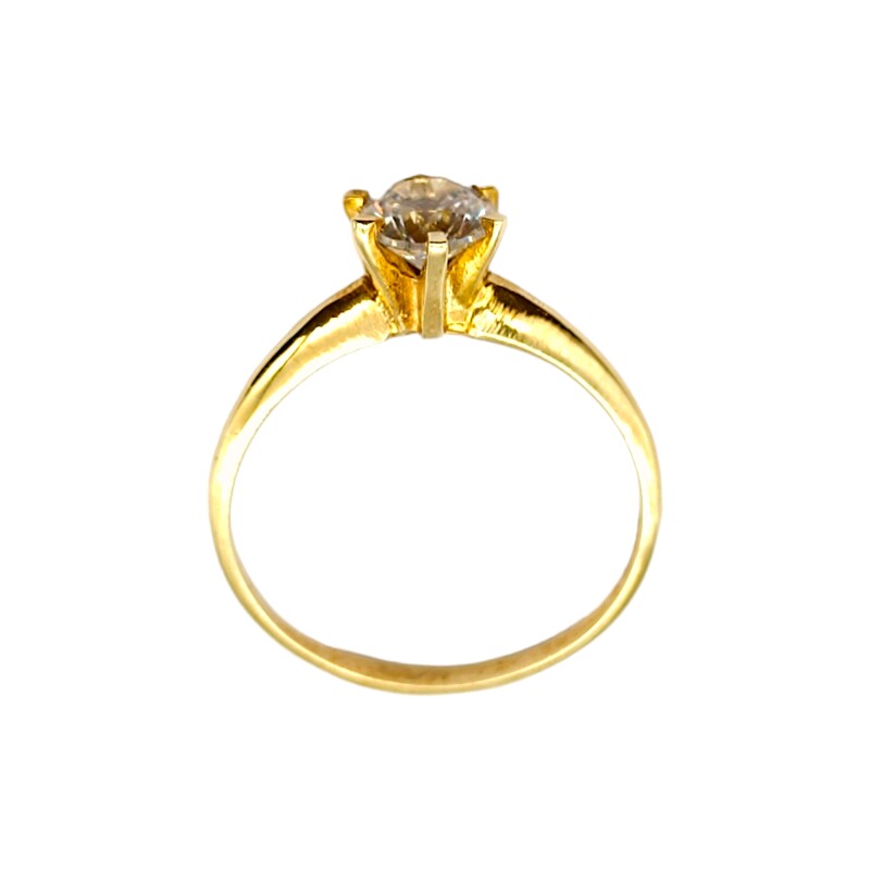 Anillo Solitario-Oro bajo-Piedra Zirconia-AN8071 conpiedra