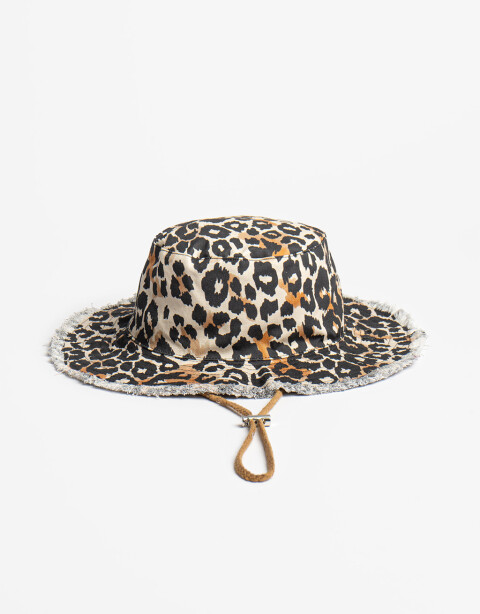 Sombreros Piluso Animal Print Desflecado - Combinacion Multicolor