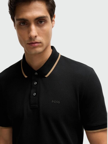 BOSS Black - Polo Parlay 190 Regular Fit Negro
