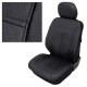 Juego de cubre asiento para autos en cuero ecológico NEGRO
