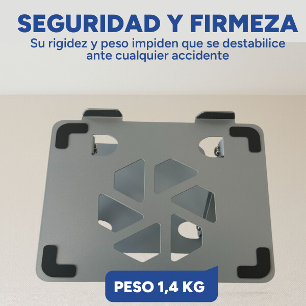 Soporte Base Alzador Acero Regulable Para Macbook Notebook Color Gris