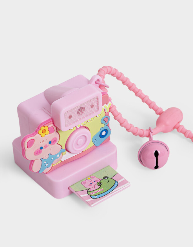 Llavero Lúdico Llavero En Forma De Polaroid Con Sonido - Rosa Claro