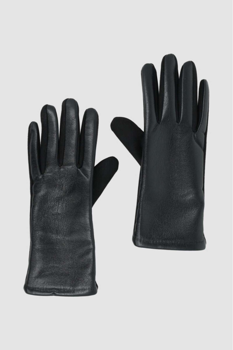 Guantes cuerina sintetica - Negro 