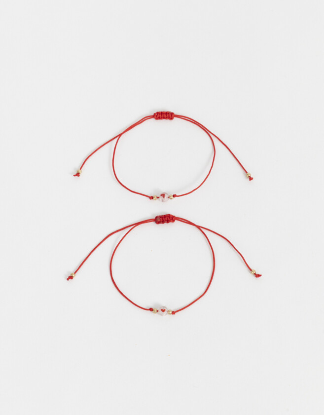 Pulseras Flexibles Sets Con corazón Set De Pulseras Con Corazón - Dorado