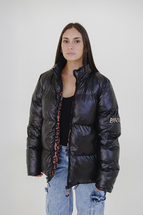 Campera Pulau Puffer Gloffy Reversible Negro