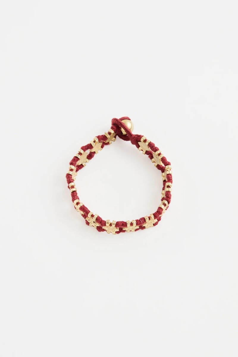 Pulsera Ethnic Square Bordo