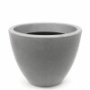 MACETA REDONDA BAJA PLASTICA 30X22 GRIS CLARO