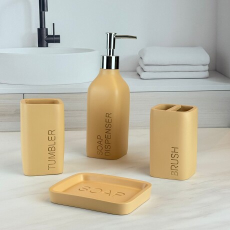 Set de Accesorios de Baño 4 Piezas en Resina Set de Accesorios de Baño 4 Piezas en Resina