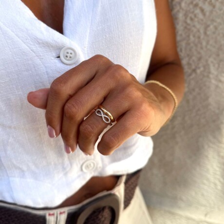 Anillo Infinity Gold Circonias - Oro 9k Anillo Infinity Gold Circonias - Oro 9k