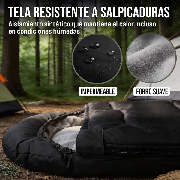 Sobre Saco Bolsa Dormir 2 M Capucha Aislante Camping Caza IMBACK Color Negro Sobre Saco Bolsa Dormir 2 M Capucha Aislante Camping Caza IMBACK Color Negro
