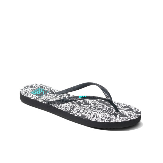 Ojotas Reef Seaside Prints Negro