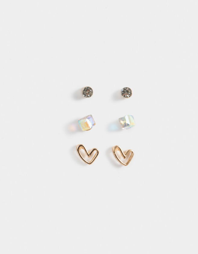 Aros Sets Con corazón Set De Aros Pasantes - Dorado