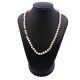 Collar perlas de cultivo y broche oro 18k 2 tonos y brillantes. Collar perlas de cultivo y broche oro 18k 2 tonos y brillantes.