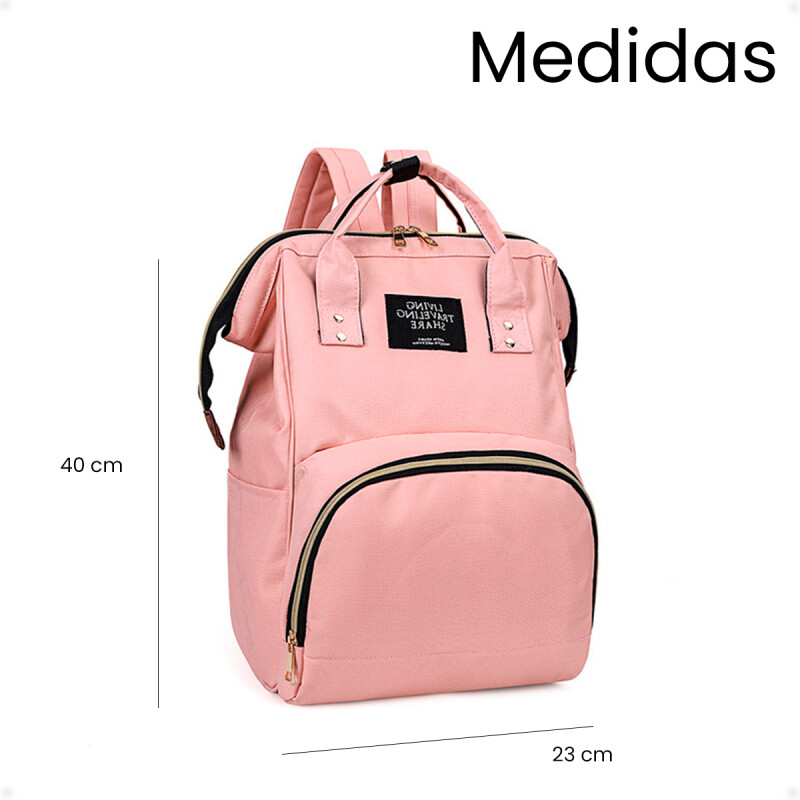 Bolso Mochila de Pañales Salmon