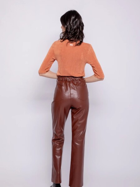 PANTALON D.CASSIN MEG MARRON