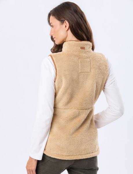 CHALECO SHERPA SUAVE Tostado
