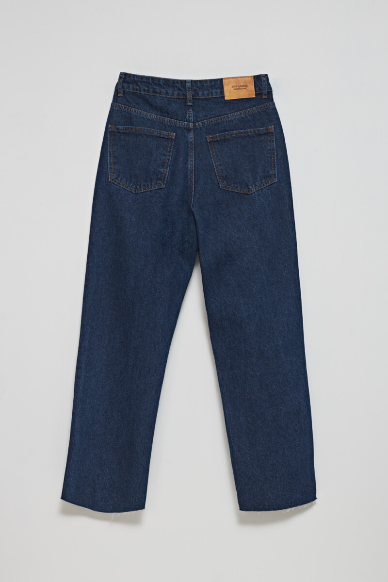 Pantalón de jean recto Azul Oscuro
