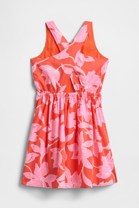 Vestido Espalda Cruzada Niña Pink Floral