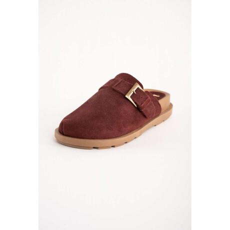 Zueco Gamuza Bordeaux