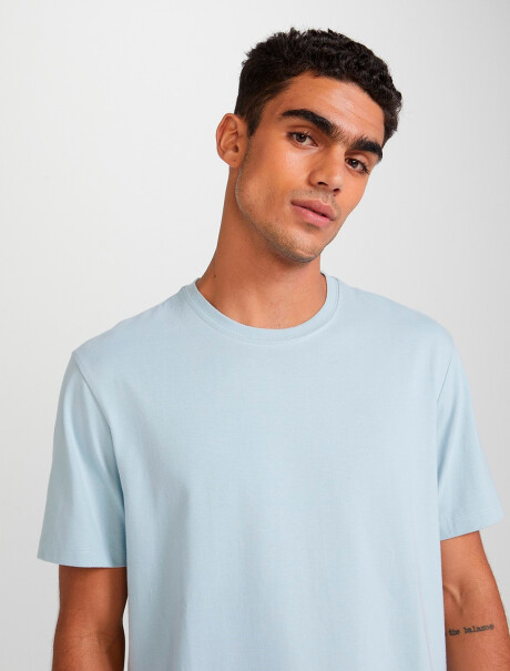 CAMISETA BÁSICA MANGA CORTA AGUA