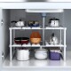 Estante Organizador Cocina 2 Niveles Ajustable Expendible Blanco Estante Organizador Cocina 2 Niveles Ajustable Expendible Blanco
