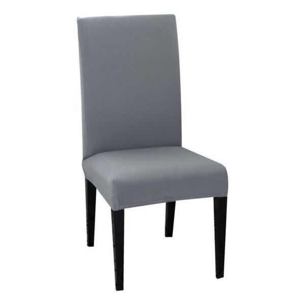 Funda Cubre Sillas Universal Comedor Elastizada Lavable X6 Color Variante Grisoscuro