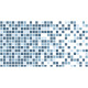 Ceramica Revestimiento Mosaico Azul Y Blanco Brillo 32X57 Cm