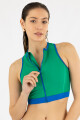Top sporty liso Verde vibrante