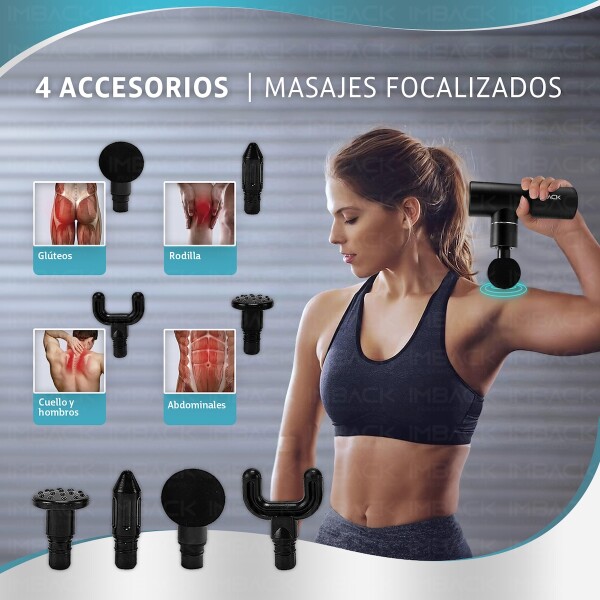 Masajeador Corporal Muscular Pistola Gun Bateria Portatil Motor Profesional Brushless Electrico Imback Masajeador Corporal Muscular Pistola Gun Bateria Portatil Motor Profesional Brushless Electrico Imback