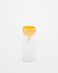 Jarrón Kelse de vidrio transparente y naranja 30,5 cm Jarrón Kelse de vidrio transparente y naranja 30,5 cm