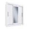 Placard Ropero 3 Puertas Corredizas Dormitorio Con Espejo Blanco