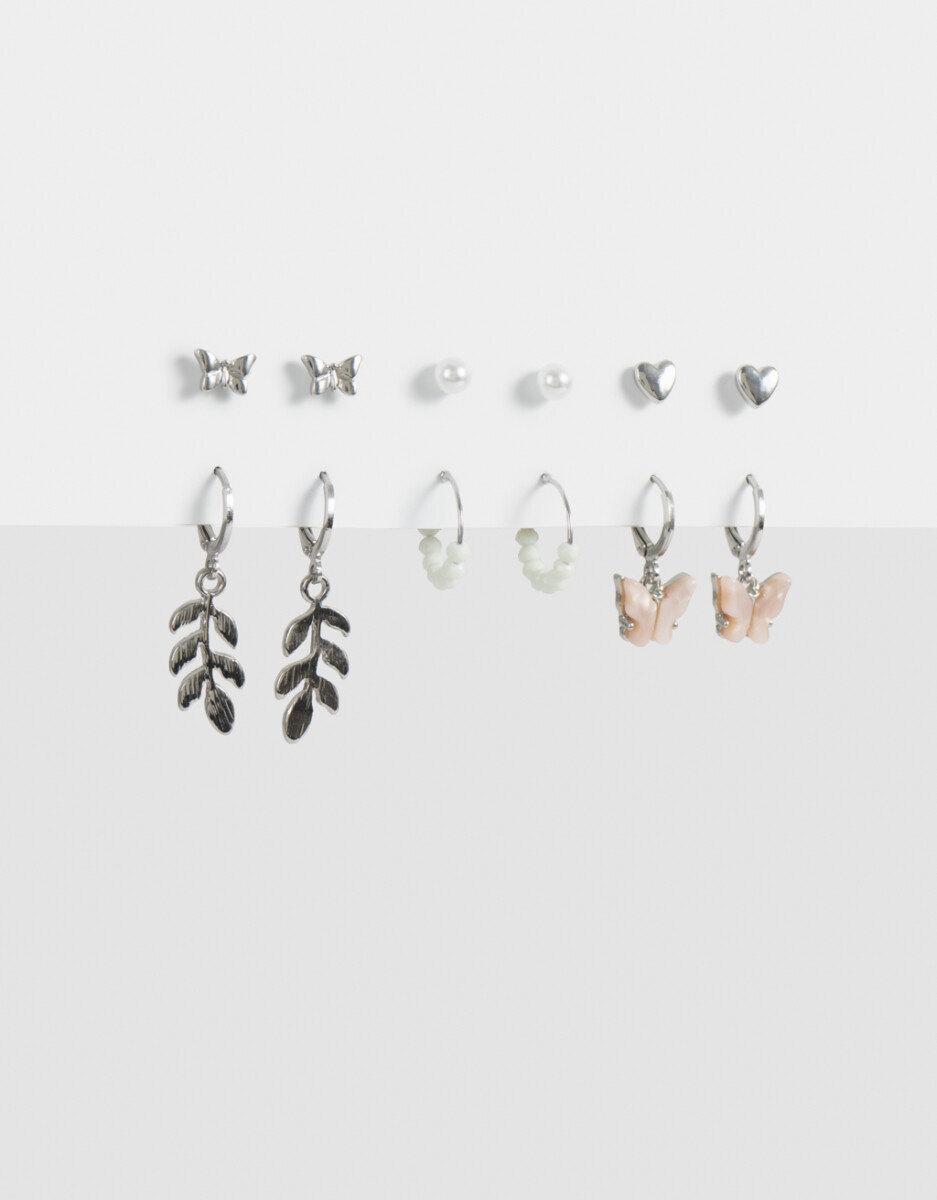 Set De Aros Con Mariposas 